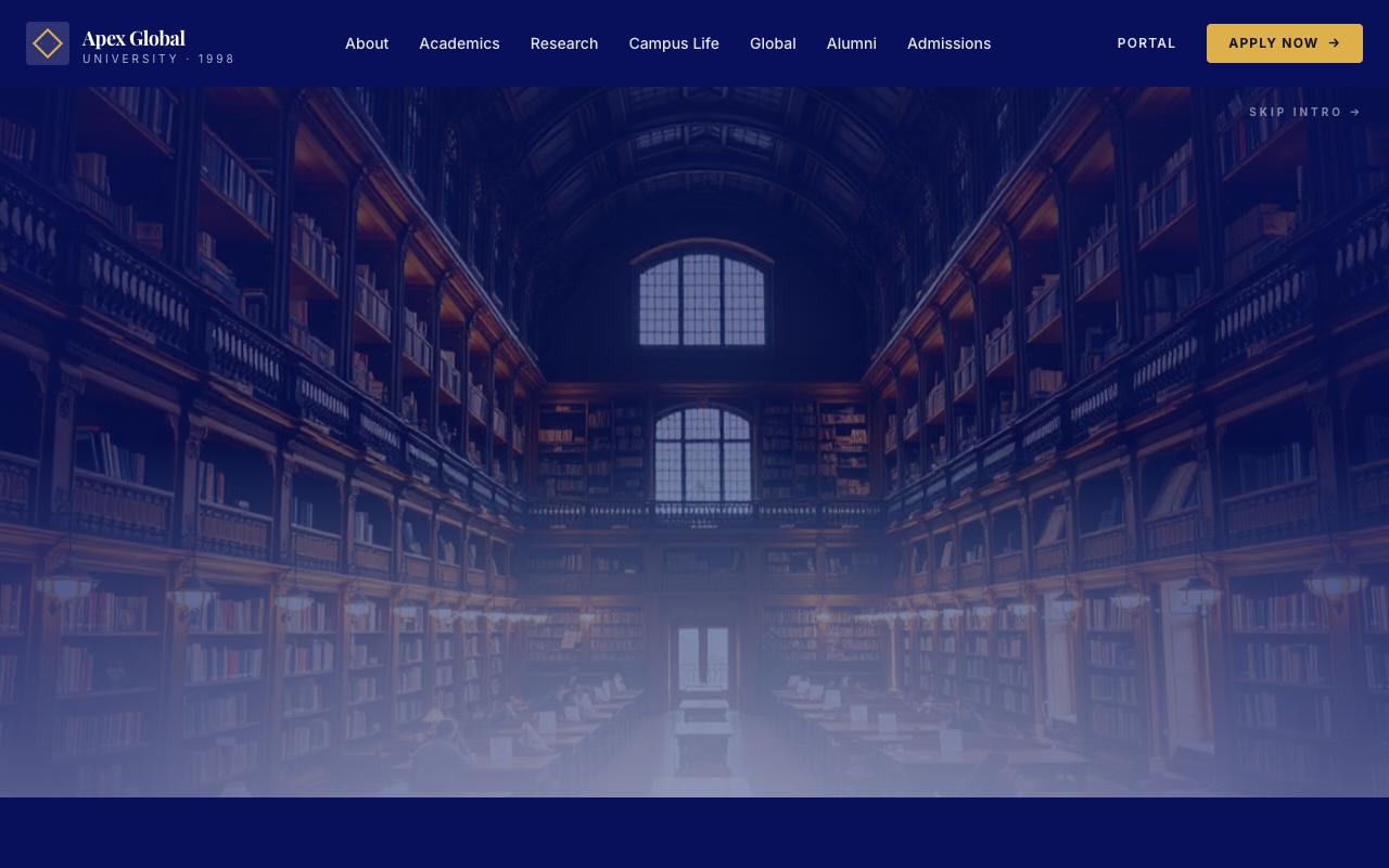 Apex Global University as it runs at apex.ivnextech.com