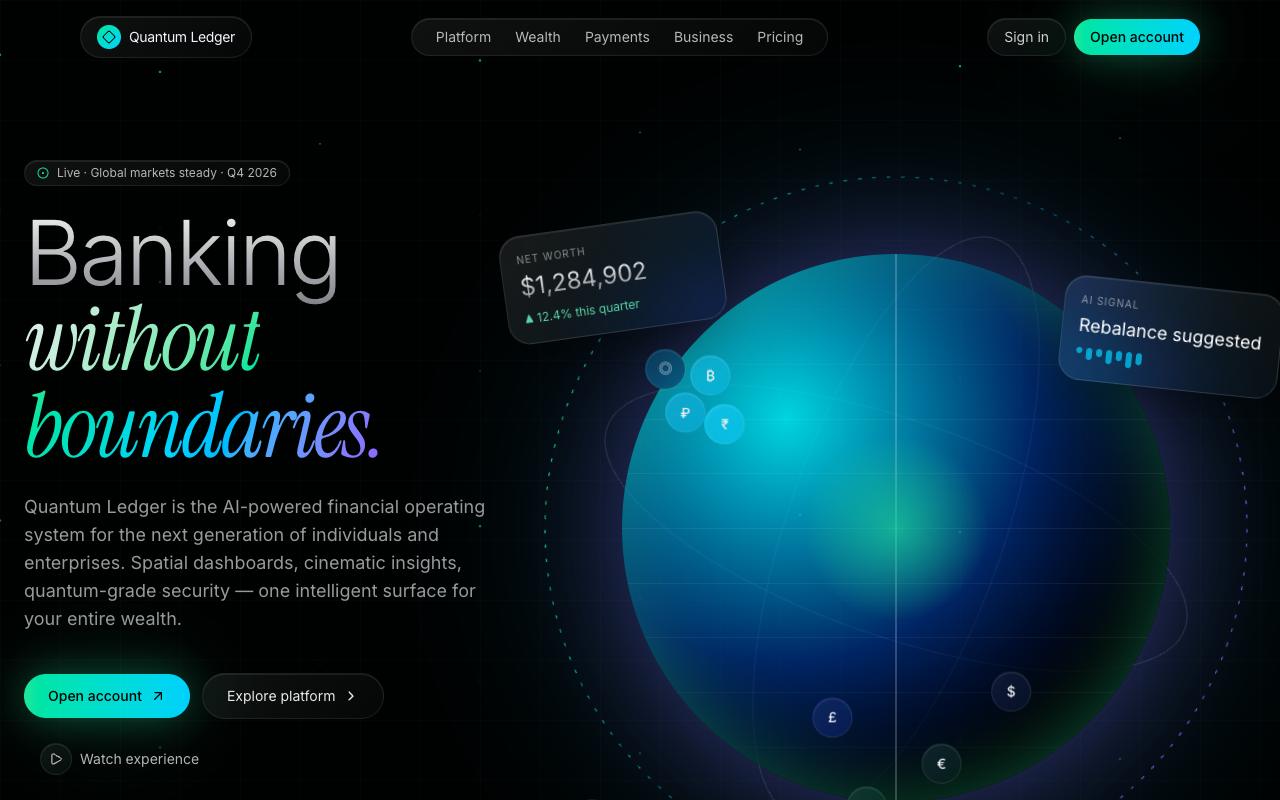 Quantum Ledger Nexus as it runs at quantum.ivnextech.com